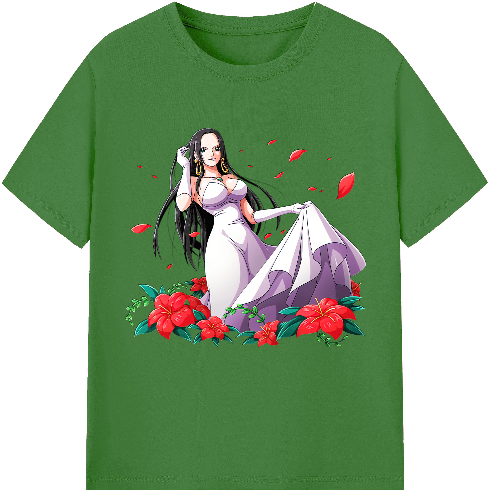ワンピース ボア・ハンコック ONE PIECE Boa·Hancock レディースカジュアルプリントTシャツ（綿100％）